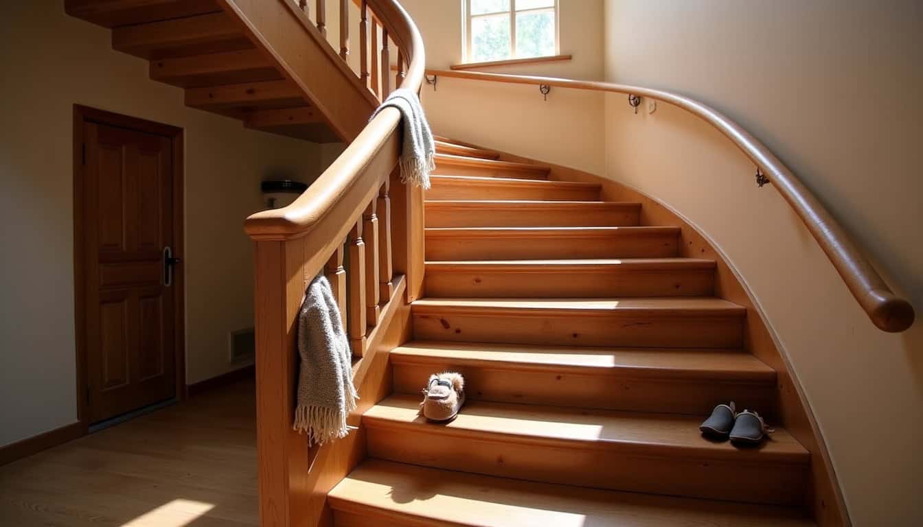 Installation d’un monte-escalier tournant dans un escalier breton avec virage