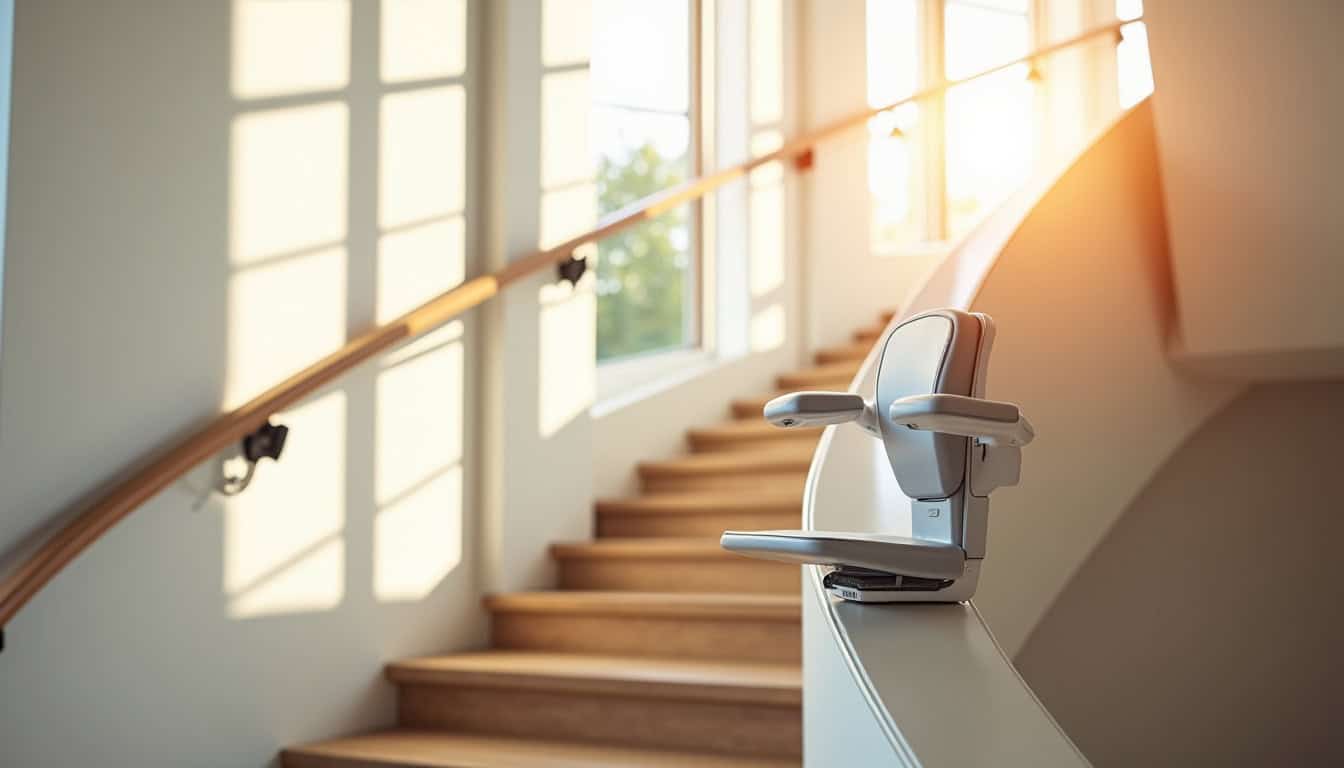 Installation d’un monte-escalier tournant dans une maison à Montferrier-sur-Lez
