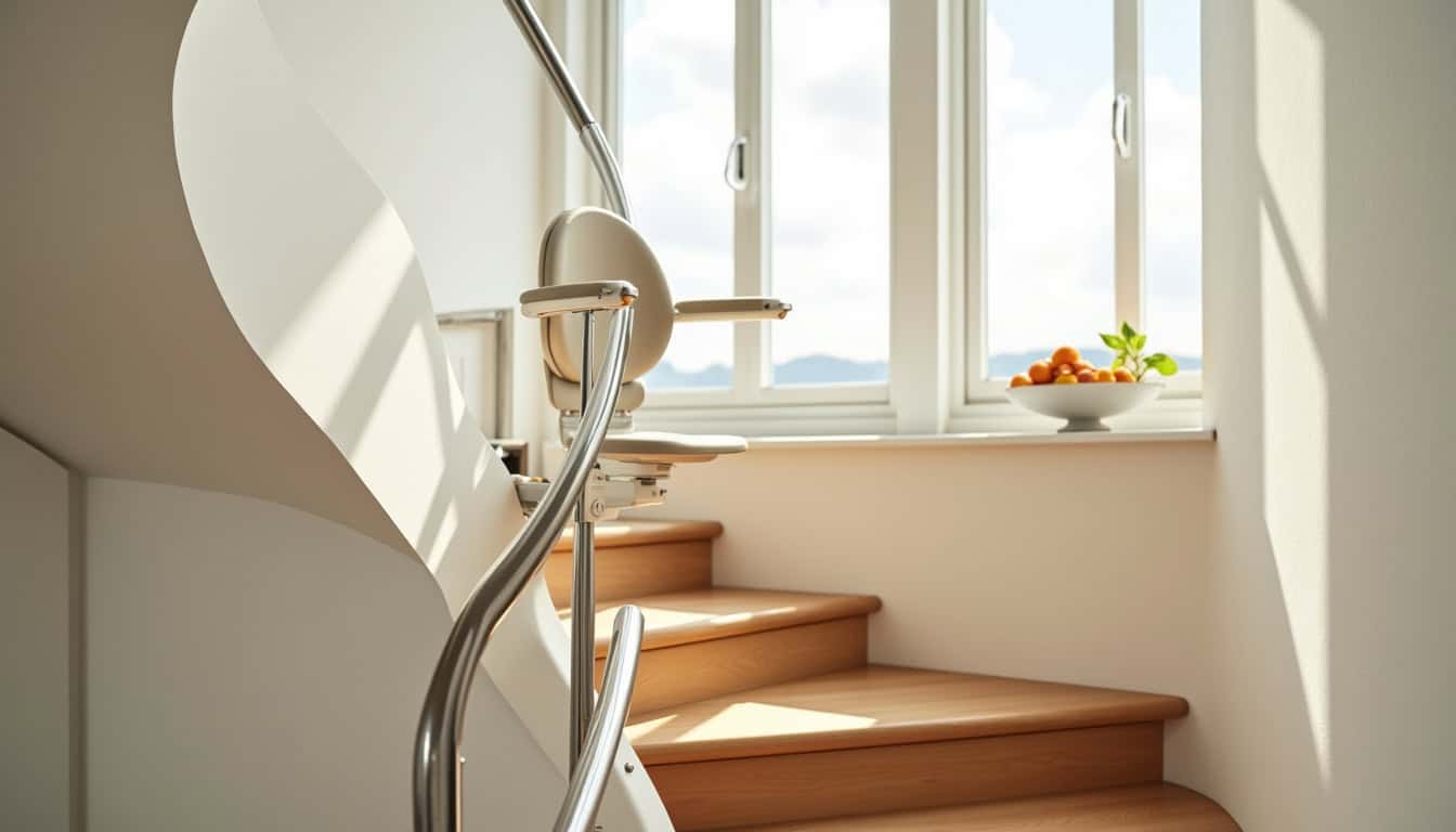 Installation d’un monte-escalier tournant dans une maison à Pollestres