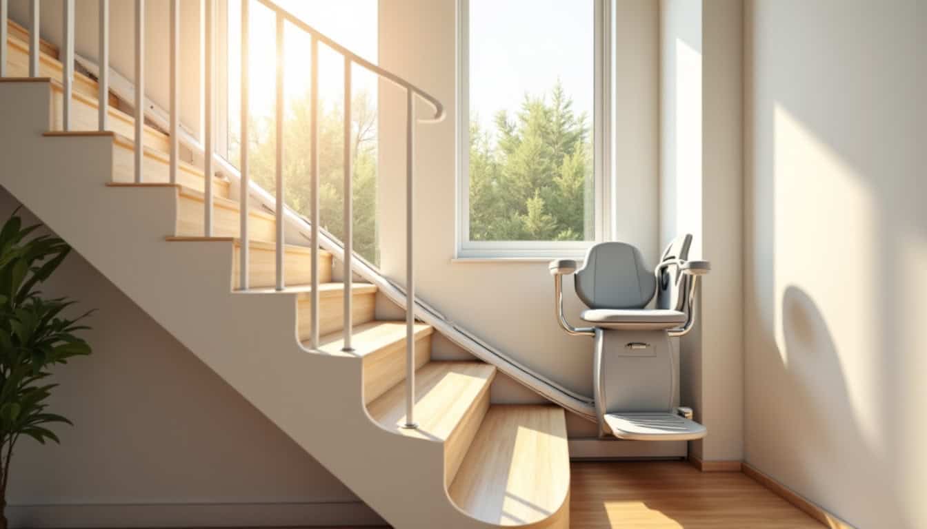Installation d’un monte-escalier tournant dans une maison à Saint-André-les-Vergers