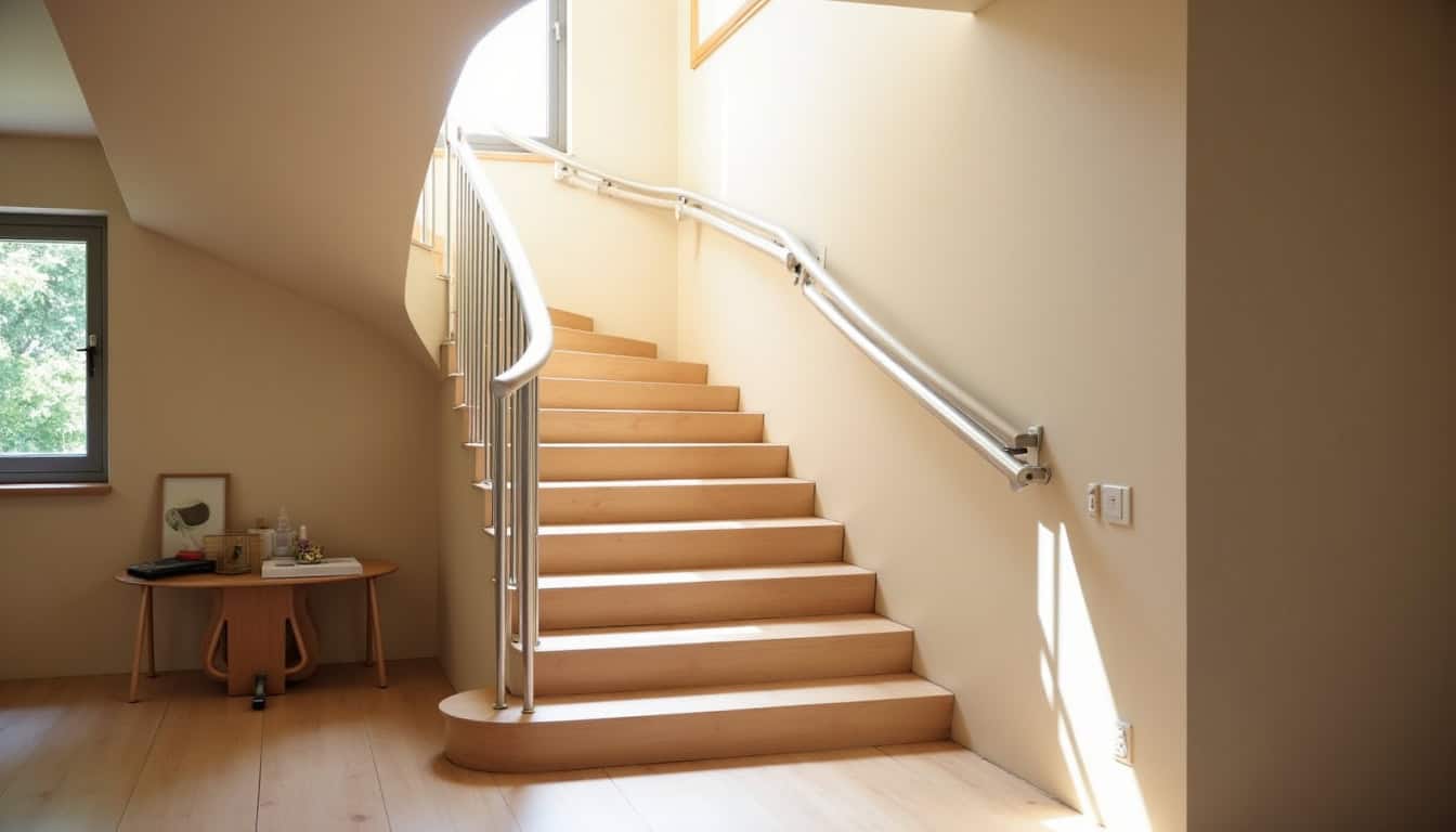 Installation d’un monte-escalier tournant dans une maison à Toulouse