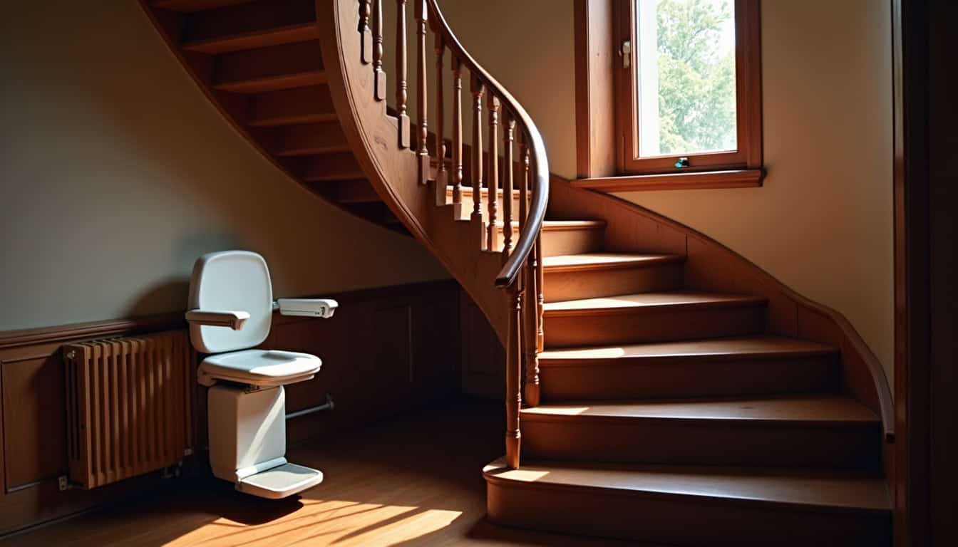 Installation d’un monte-escalier tournant dans une maison ancienne à Baillet-en-France