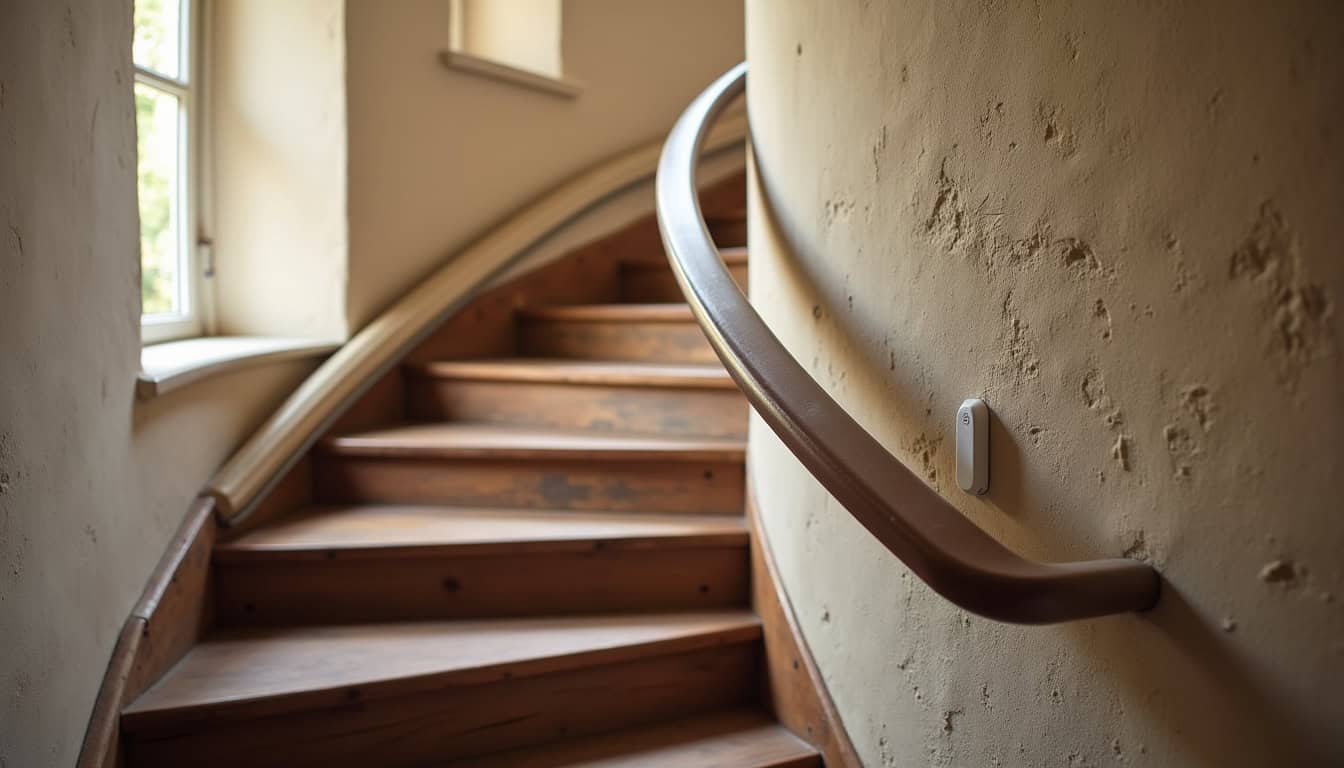 Installation d’un monte-escalier tournant dans une maison ancienne à Champdeniers