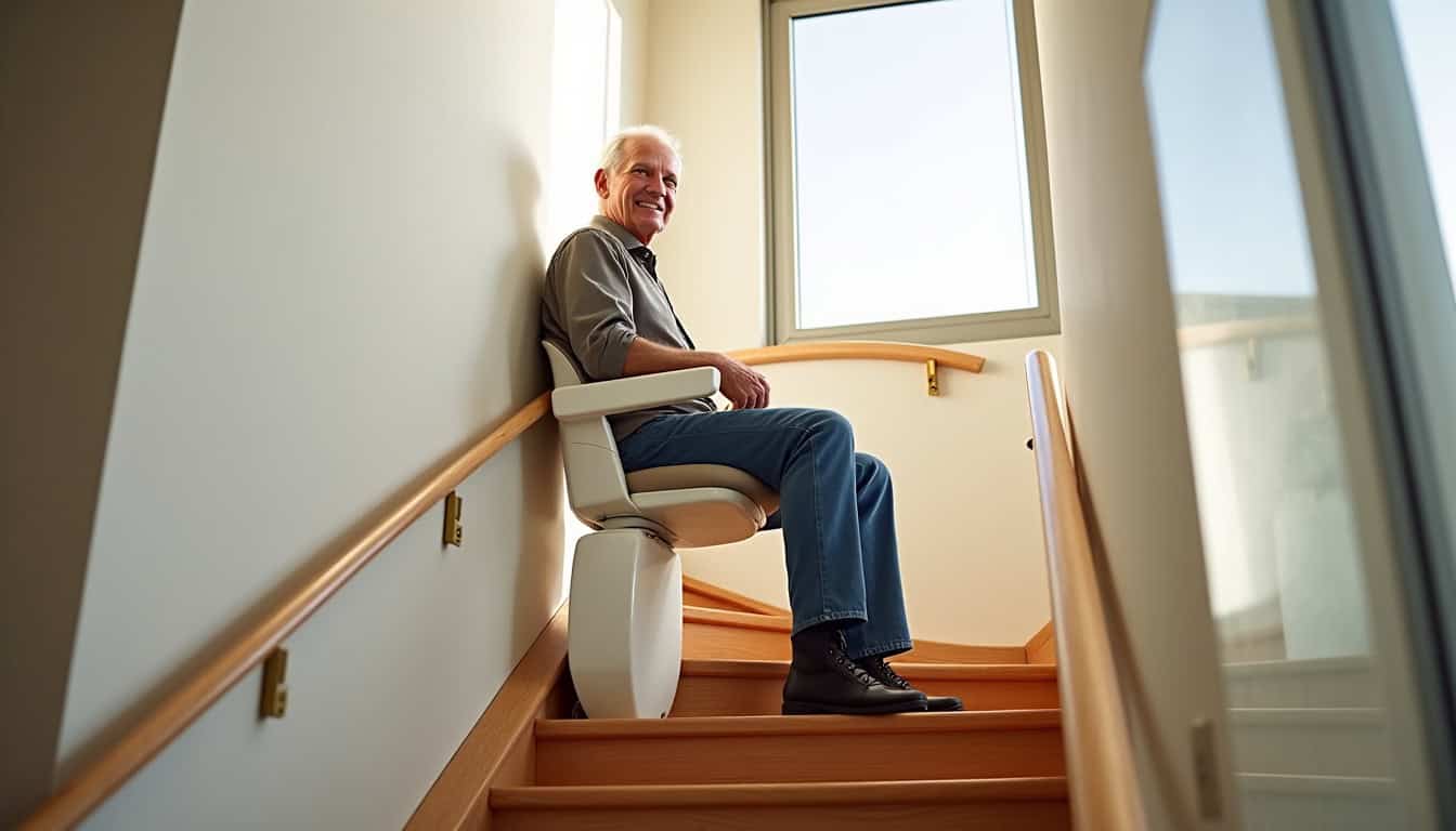Installation d’un monte-escalier tournant dans une maison d’Eclose-Badinières