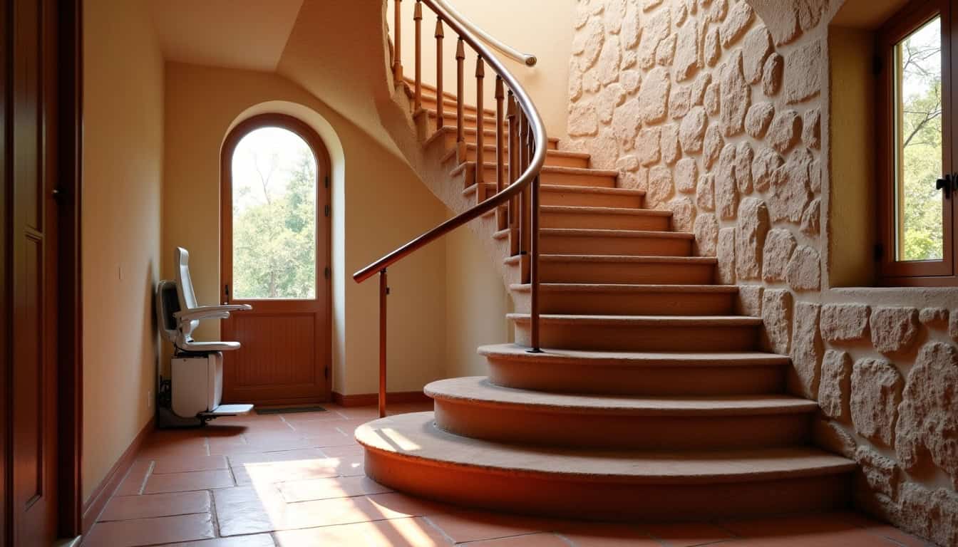 Installation d’un monte-escalier tournant dans une maison typique de Saint-Gaudens