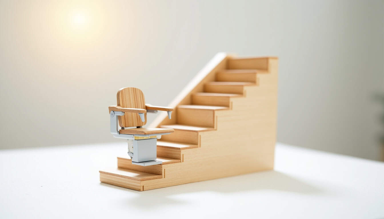 Installation d’un monte-escalier tournant par un professionnel à Férin