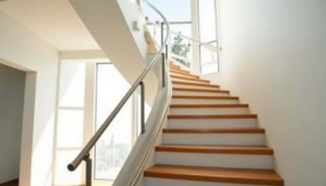 Installation d’un monte-escalier tournant sur un escalier en colimaçon à Sainghin-en-Mélantois