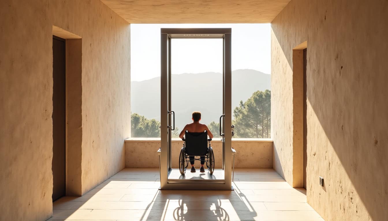 Installation d’une plateforme élévatrice verticale dans une maison de Sartène pour personnes à mobilité réduite