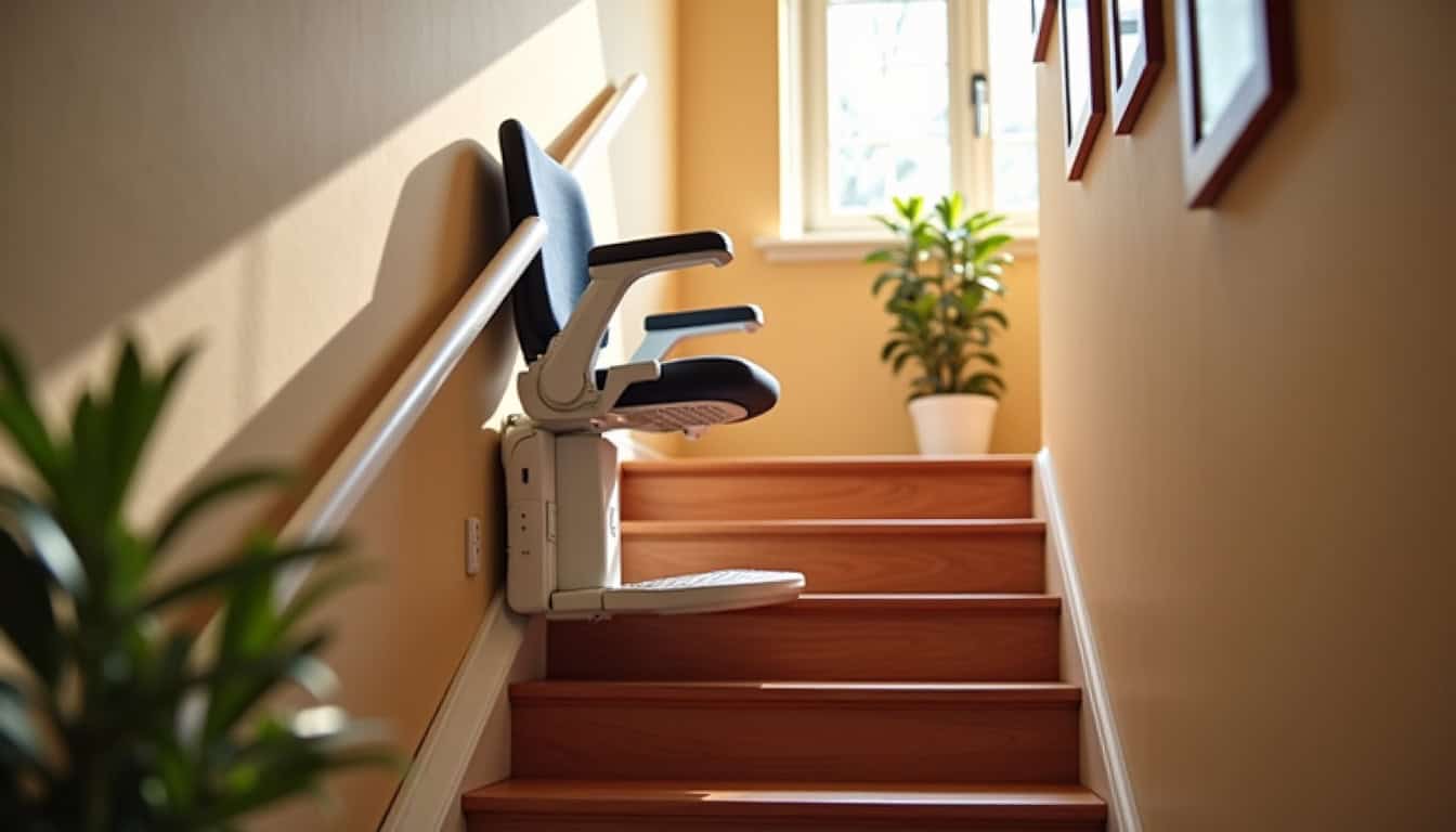 Montage d’un monte-escalier droit dans une maison à Essigny-le-Grand