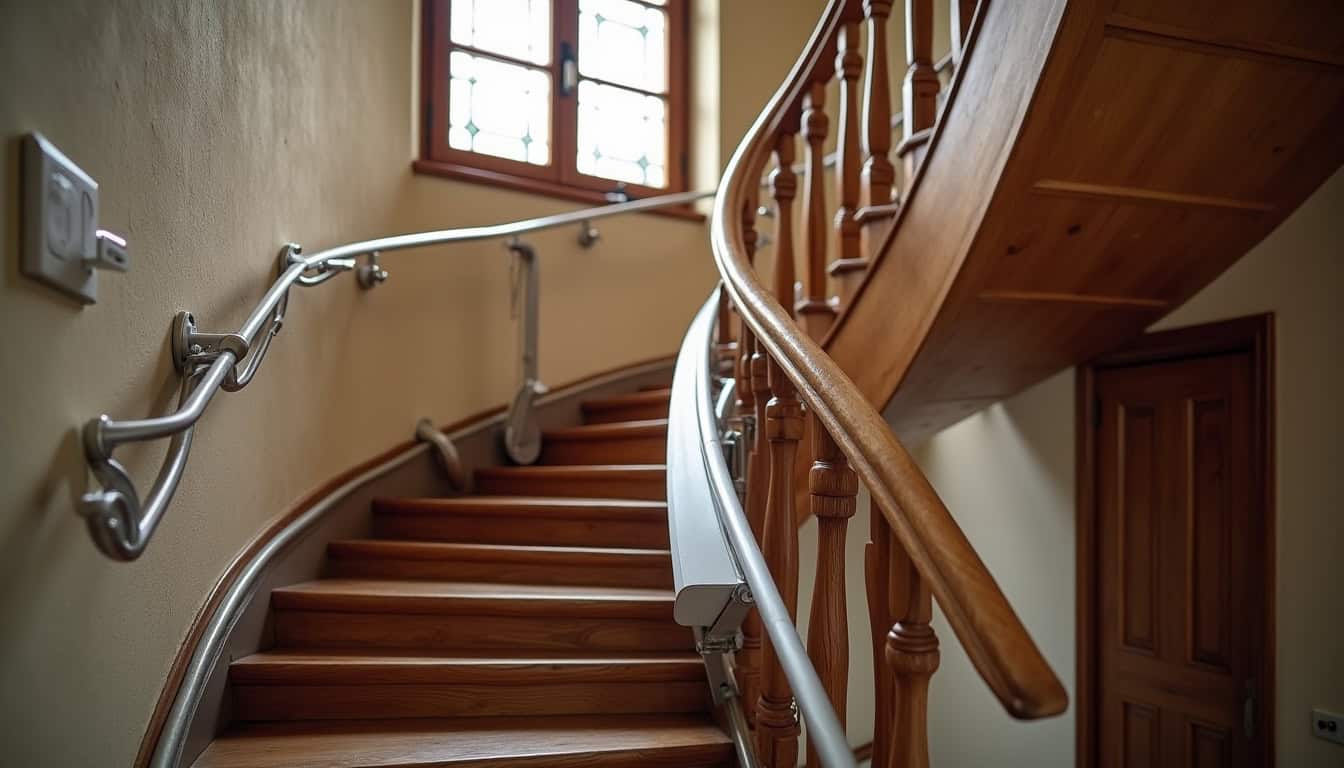 Montage d’un monte-escalier tournant dans une maison ancienne d’Égriselles-le-Bocage