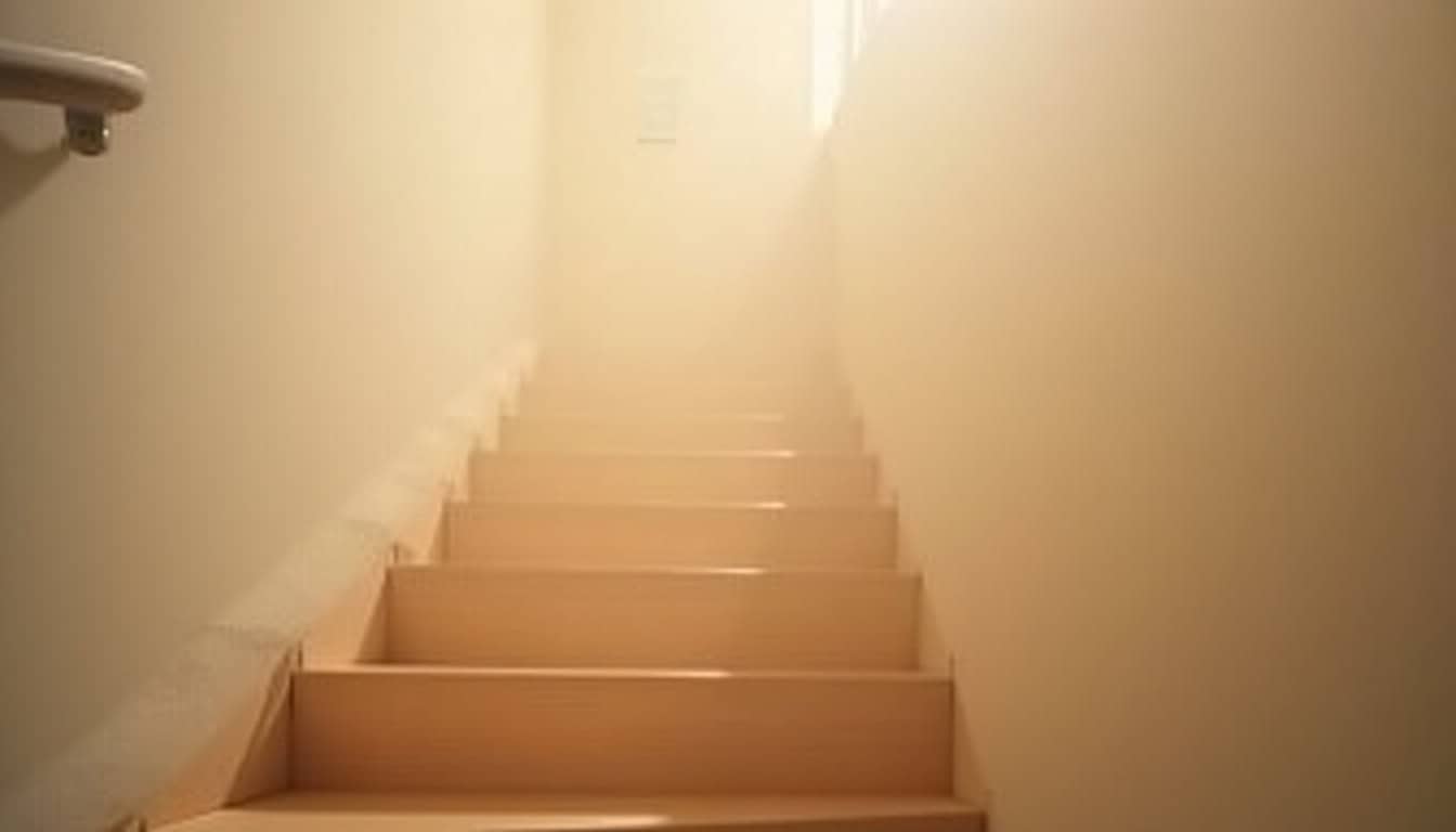 Monte-escalier droit en cours d