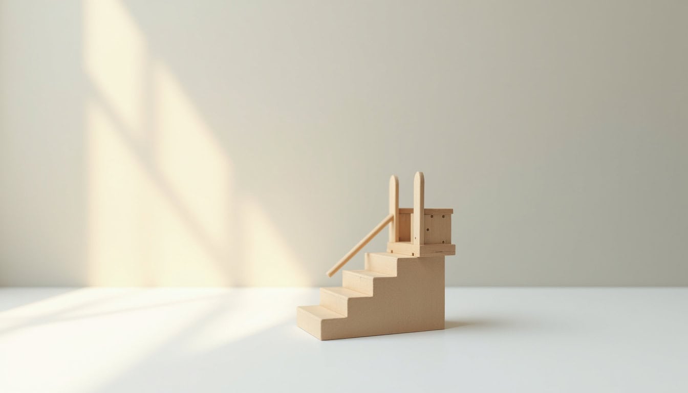 Monte-escalier droit en cours d