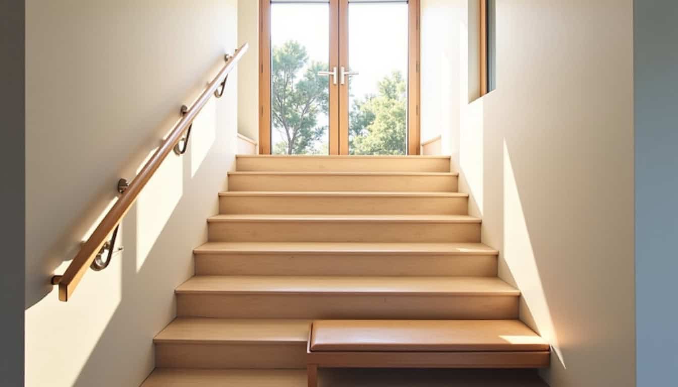 Monte-escalier droit installé dans une maison à Ajaccio