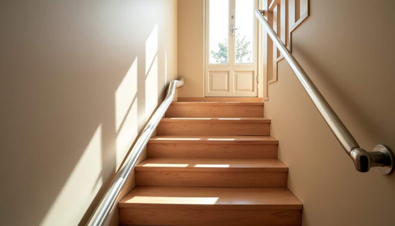 Monte-escalier droit installé dans une maison à Plouhinec