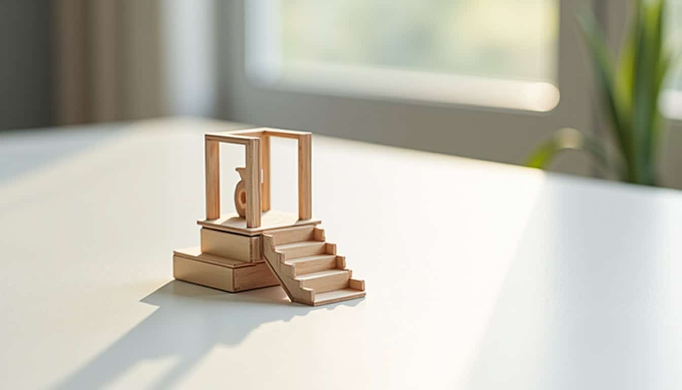 Monte-escalier en cours d