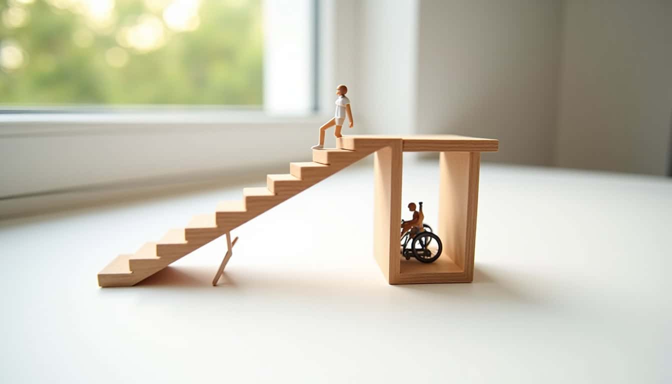 Monte-escalier en cours d