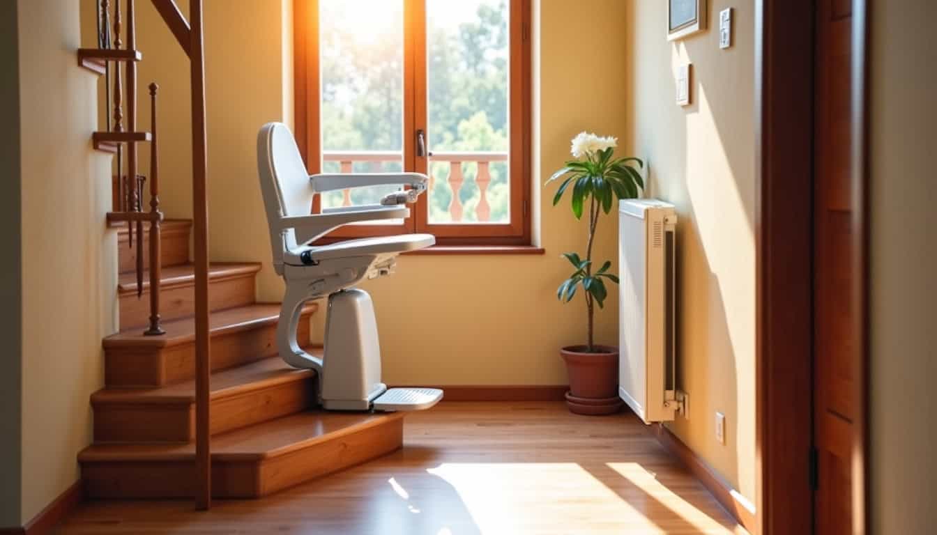 Monte-escalier en location installé temporairement dans un logement à Grosseto-Prugna
