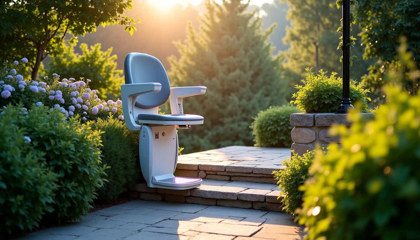 Monte-escalier extérieur installé à Coye-la-Forêt