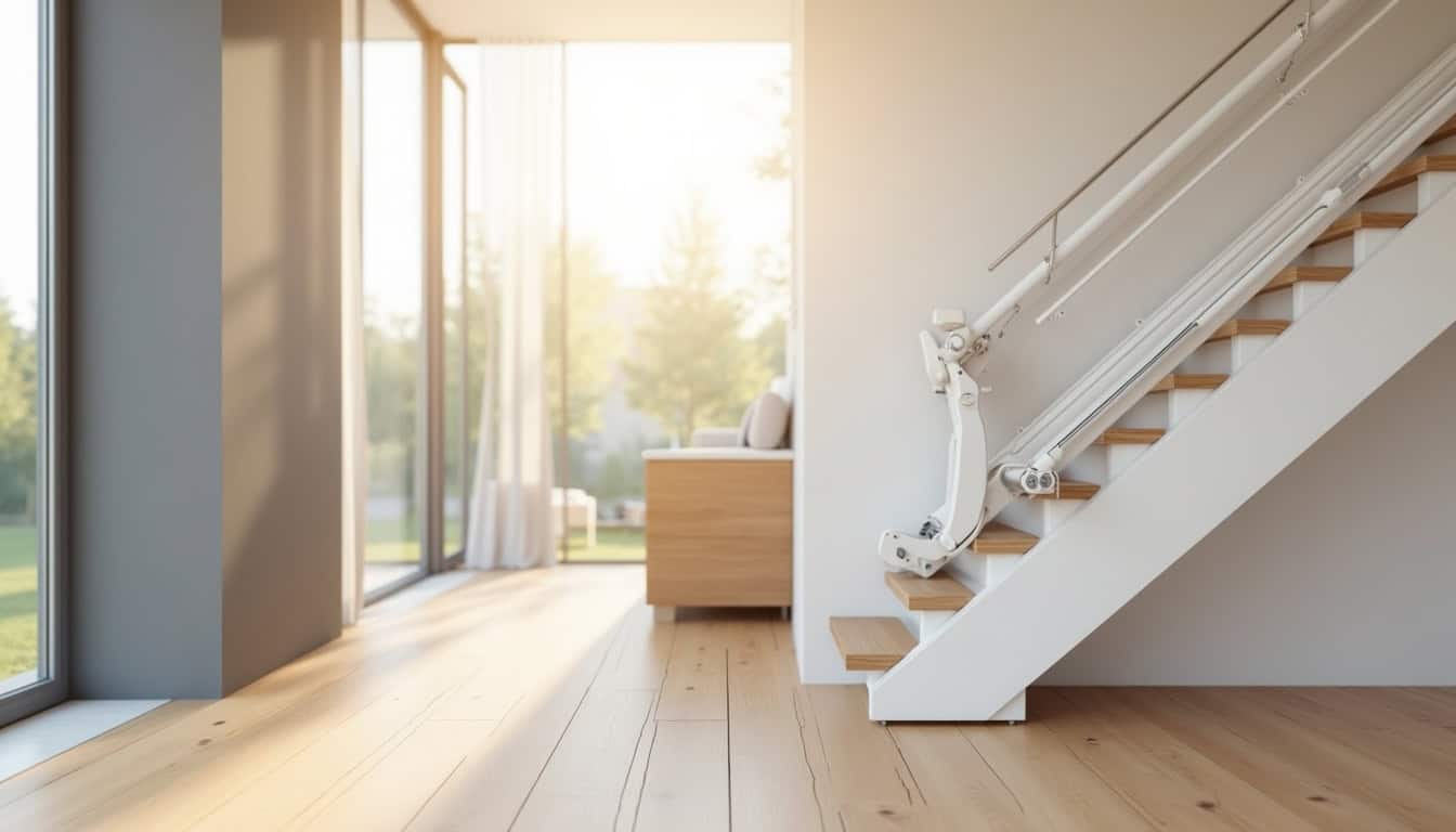 Monte-escalier installé dans un intérieur contemporain à Dijon