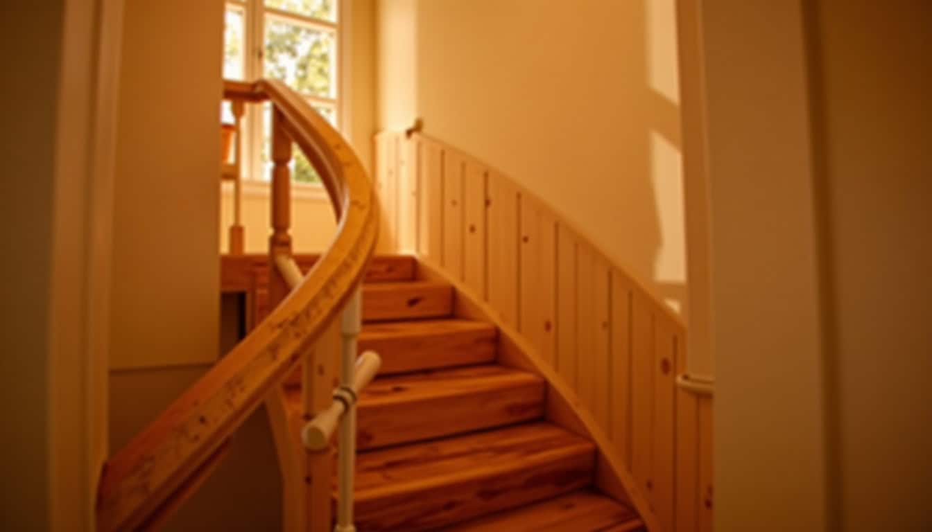 Monte-escalier installé dans un intérieur traditionnel à Matzenheim