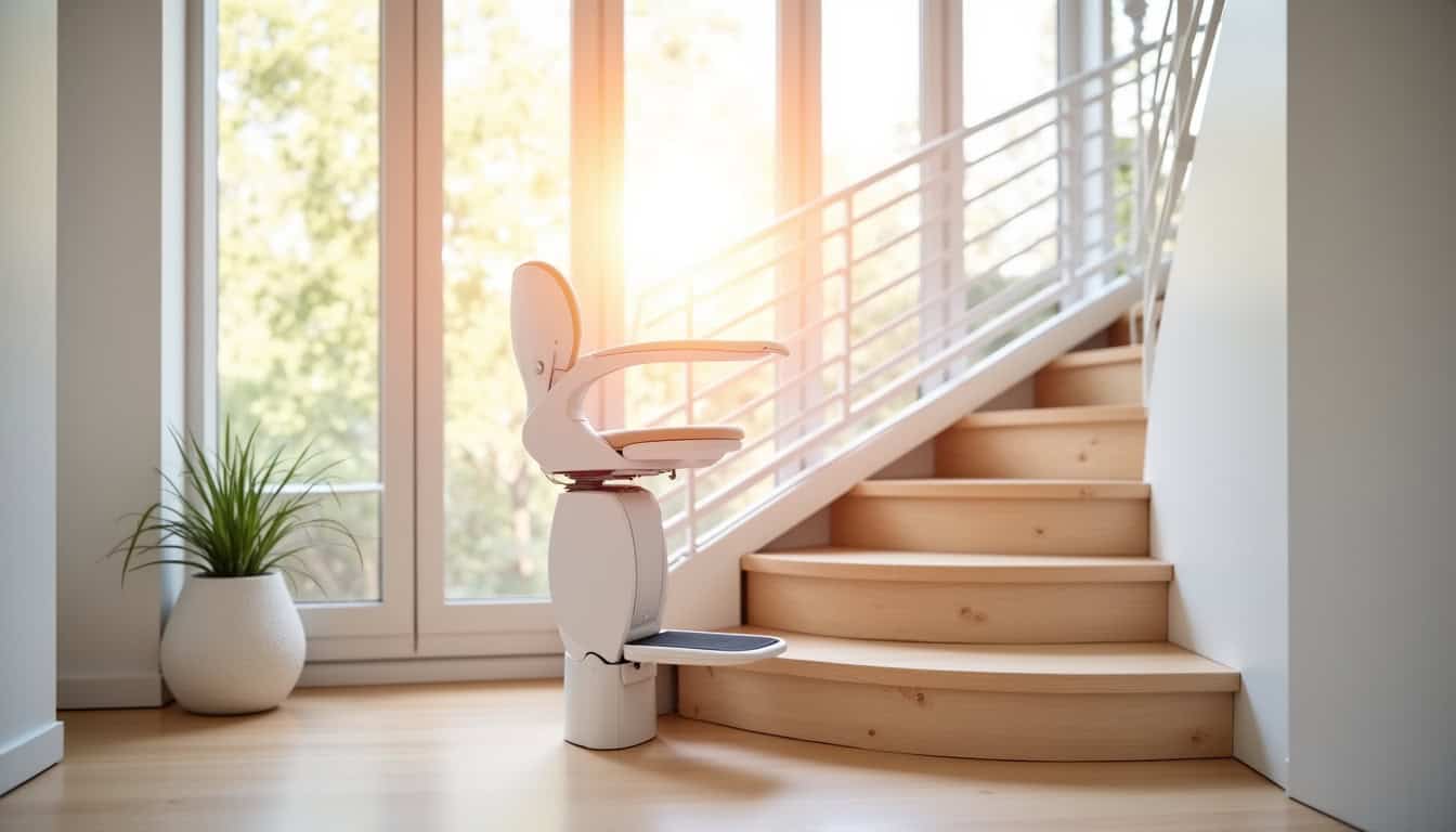 Monte-escalier installé dans une maison à Épône
