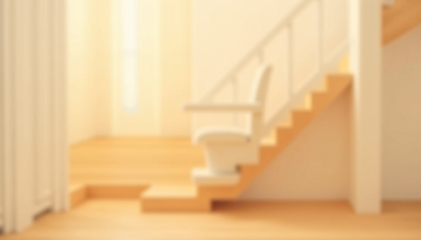 Monte-escalier installé dans une maison à Saint-Julien-du-Sault, intérieur lumineux avec escalier bois