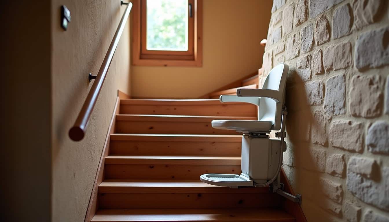 Monte-escalier installé dans une maison ancienne à Taverny