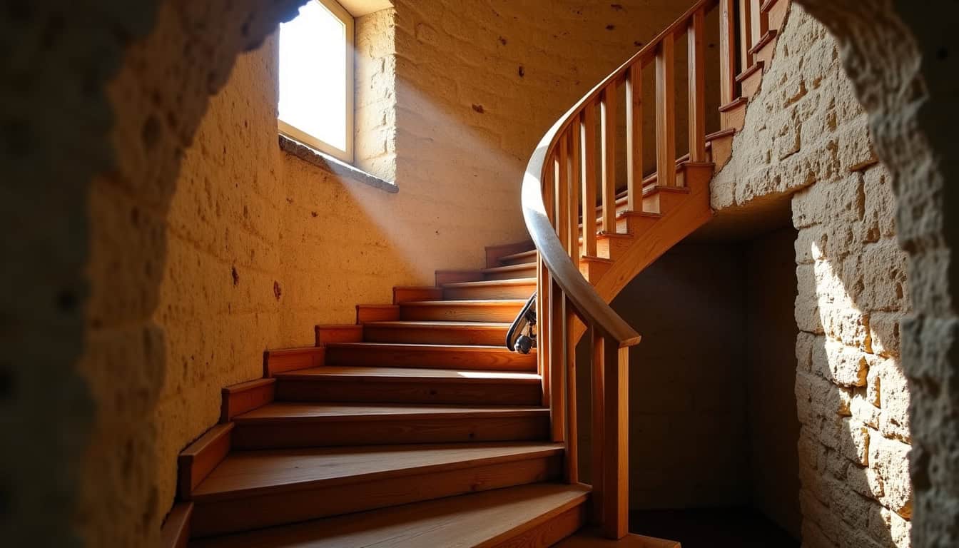 Monte-escalier installé dans une maison ancienne de Baillet-en-France