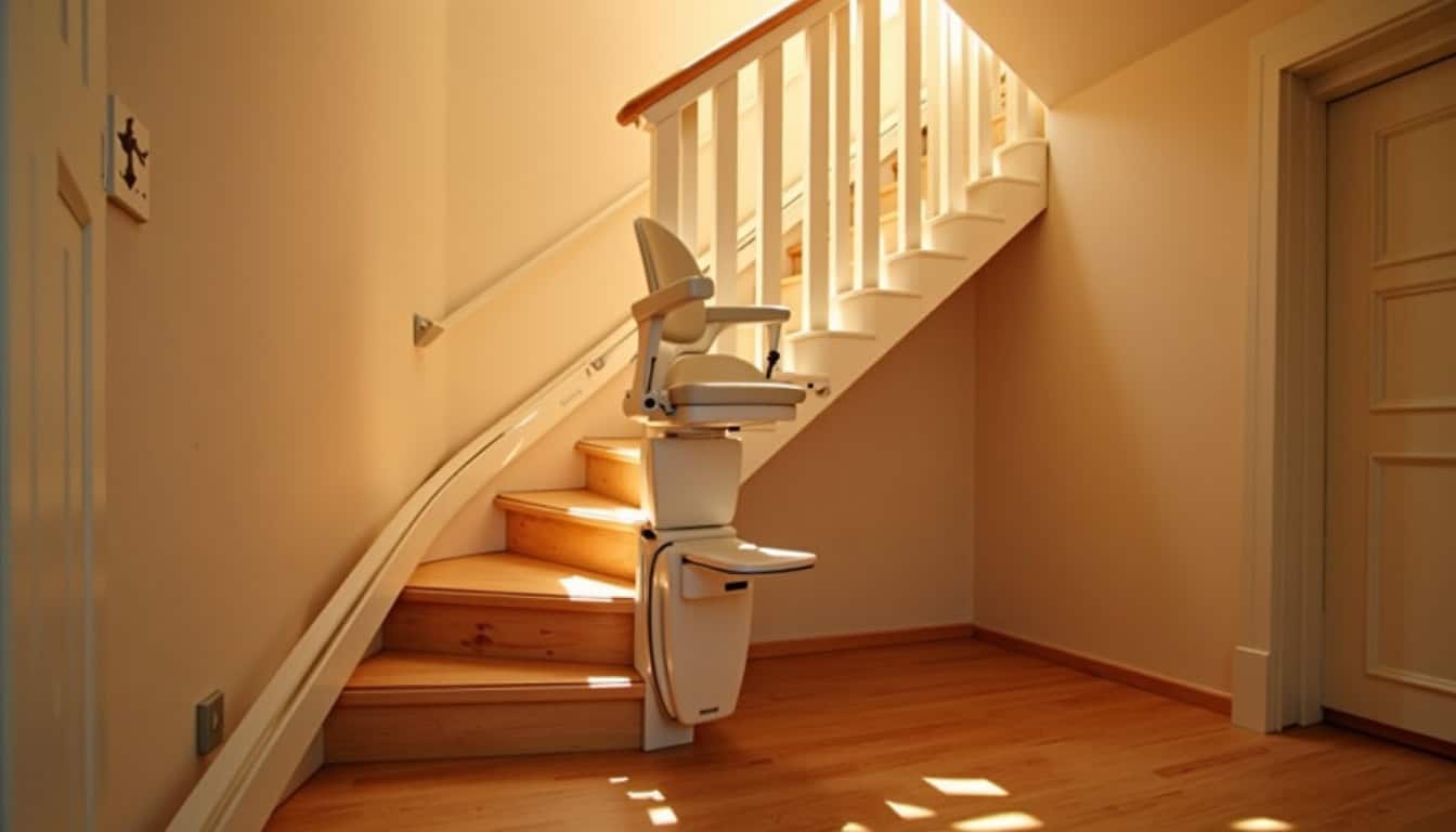 Monte-escalier installé dans une maison traditionnelle à Montfort-en-Chalosse