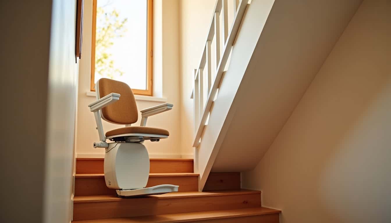 Monte-escalier intérieur installé dans une maison à Diges
