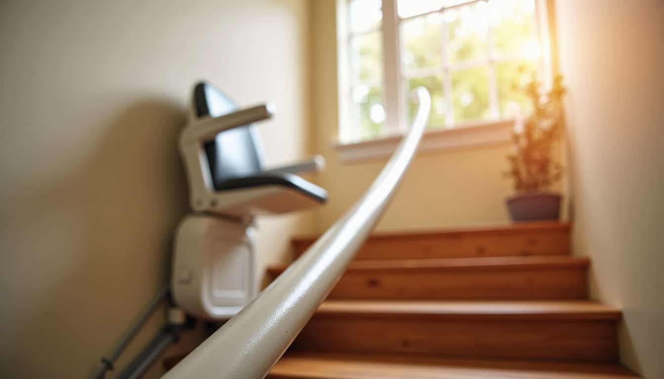 Monte-escalier reconditionné installé dans une maison à Saint-Orens-de-Gameville