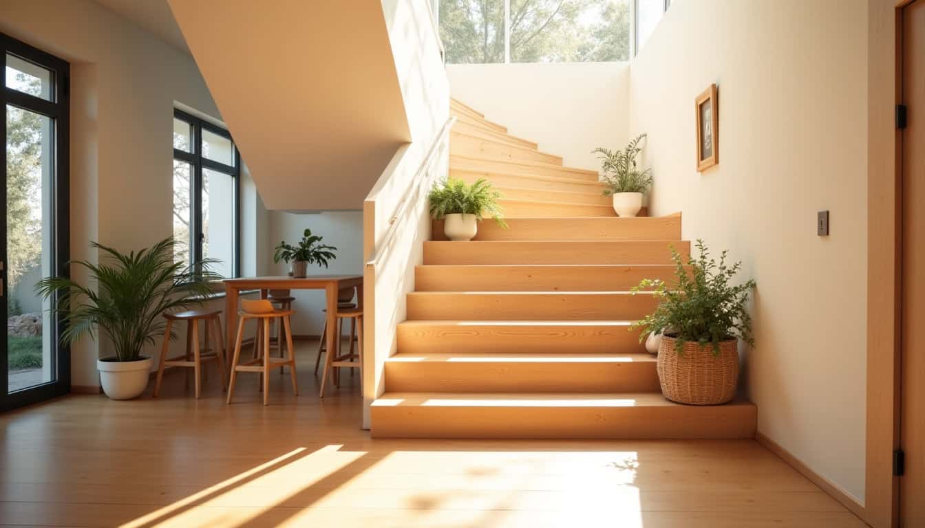 Monte-escalier reconditionné installé dans une maison à Winnezeele