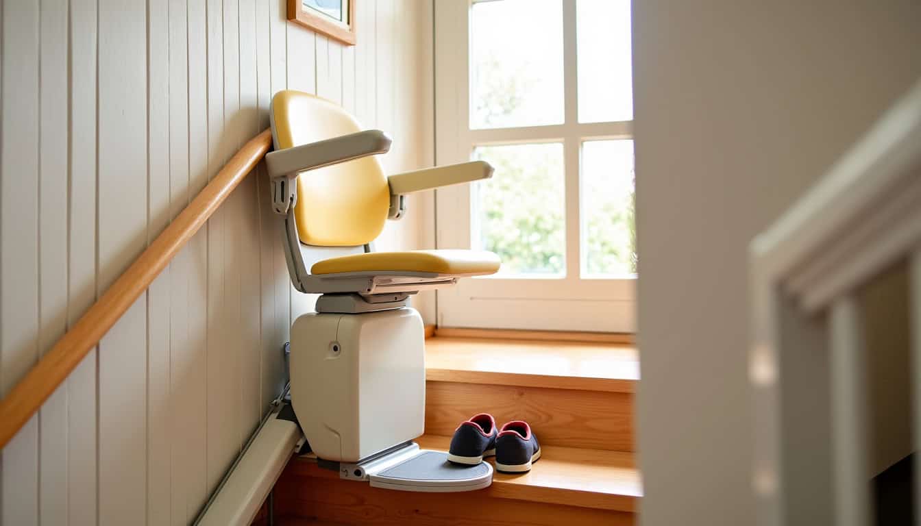 Monte-escalier Stannah installé dans une maison de l