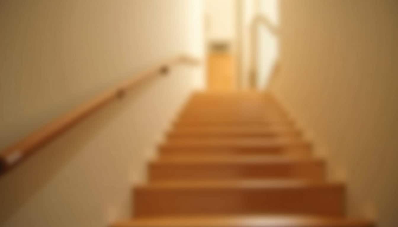 Monte-escalier tournant en cours d