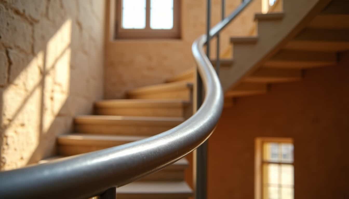 Monte-escalier tournant installé dans un escalier en colimaçon à Orange