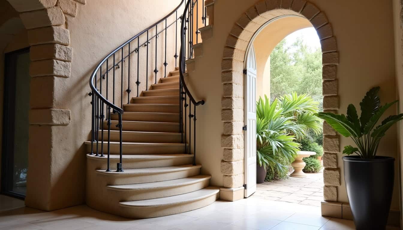 Monte-escalier tournant installé dans un escalier en colimaçon à Vitrolles