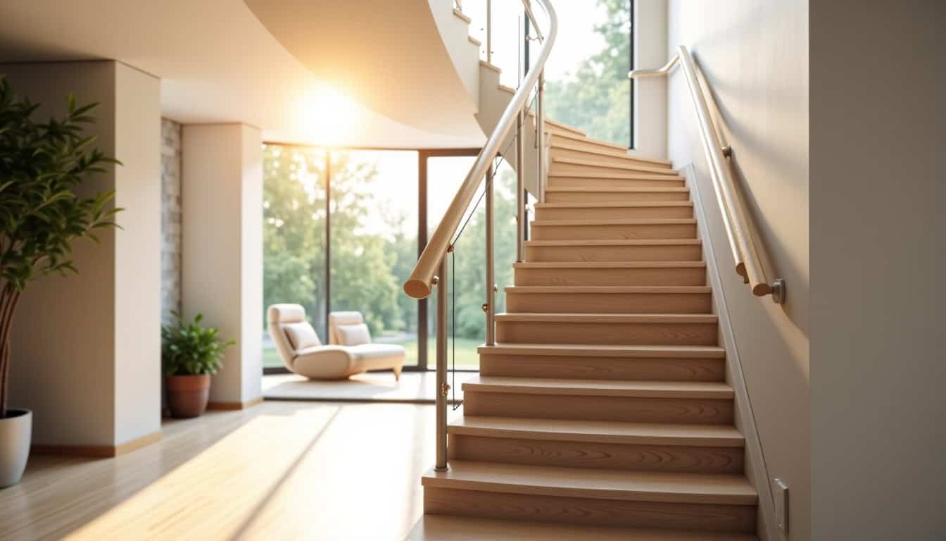 Monte-escalier tournant installé dans une maison à Albi