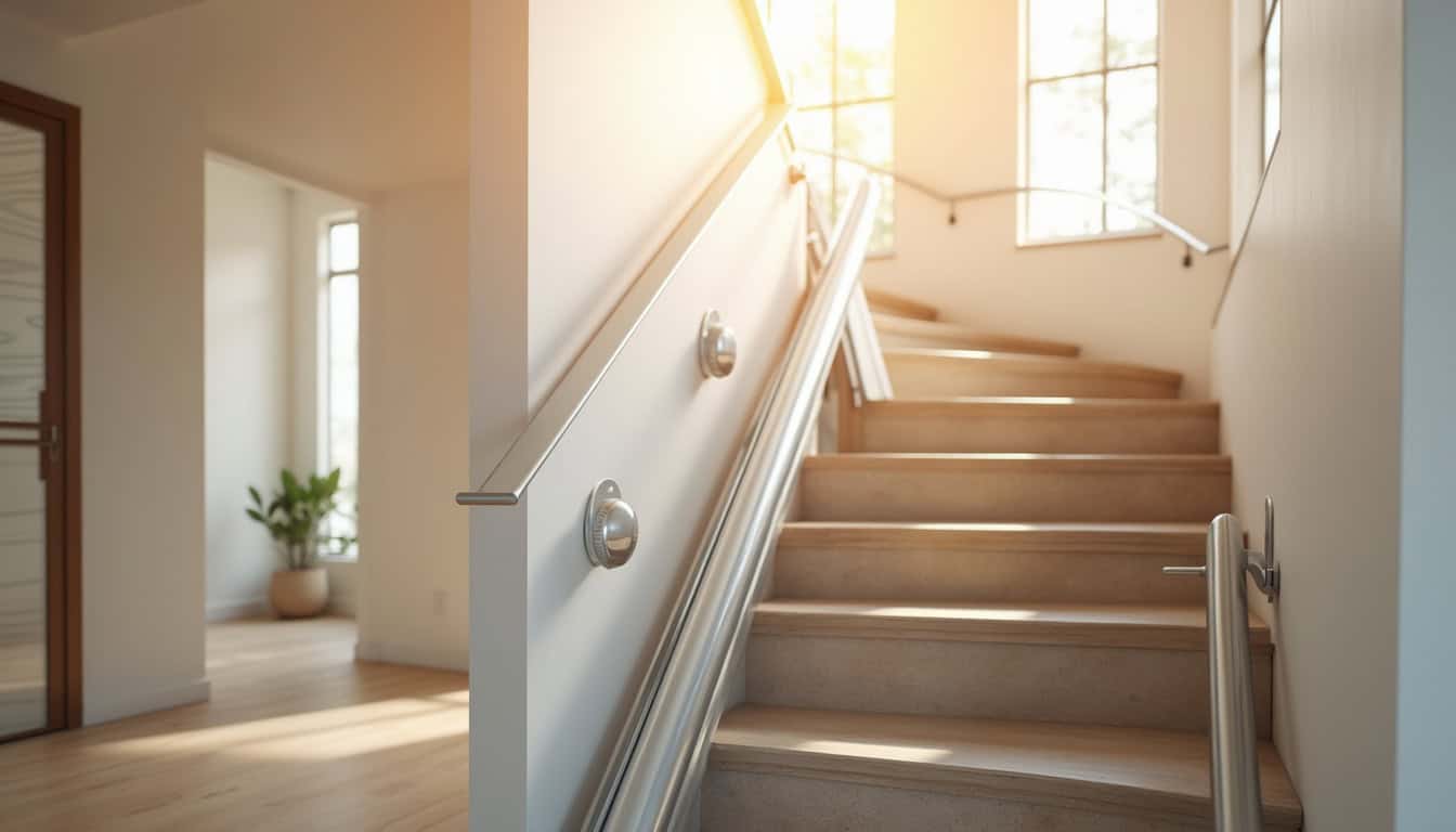 Monte-escalier tournant installé dans une maison à Doyet