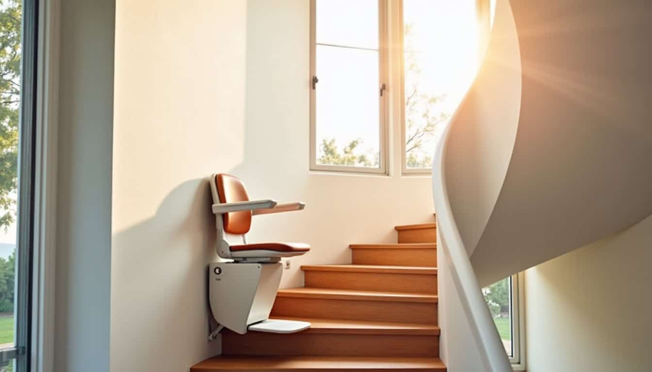 Monte-escalier tournant installé dans une maison à Perpignan