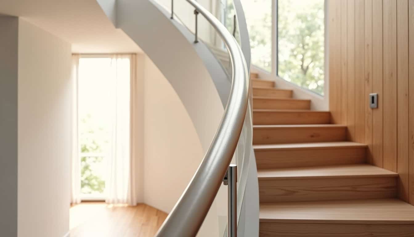 Monte-escalier tournant installé dans une maison à Rezé