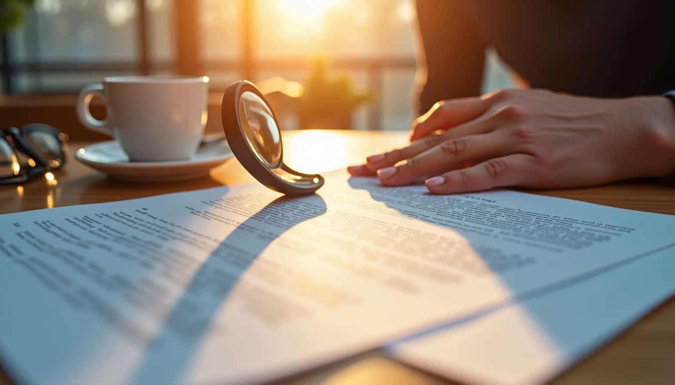 Personne examinant un devis pour l