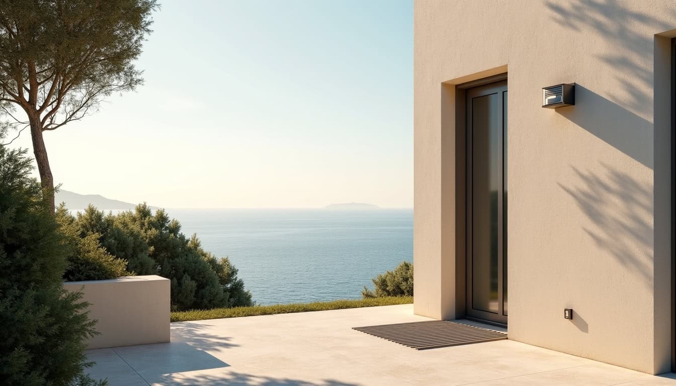 Plateforme élévatrice extérieure installée à l’extérieur d’une villa à Antibes
