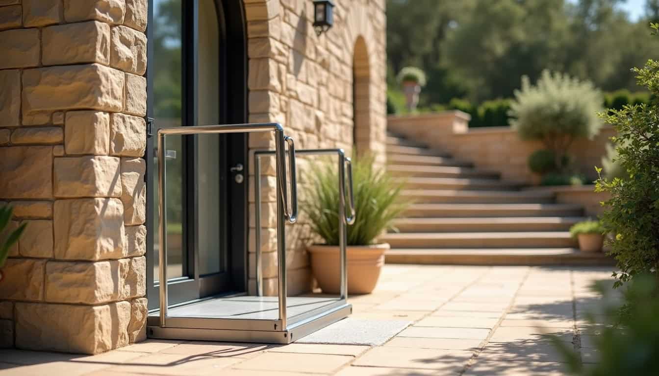 Plateforme élévatrice extérieure installée dans une résidence à Sarrians