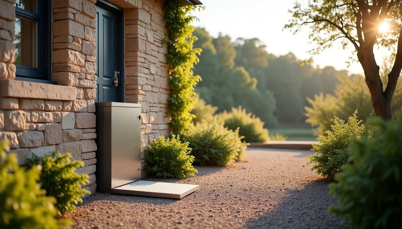 Plateforme élévatrice extérieure installée près d