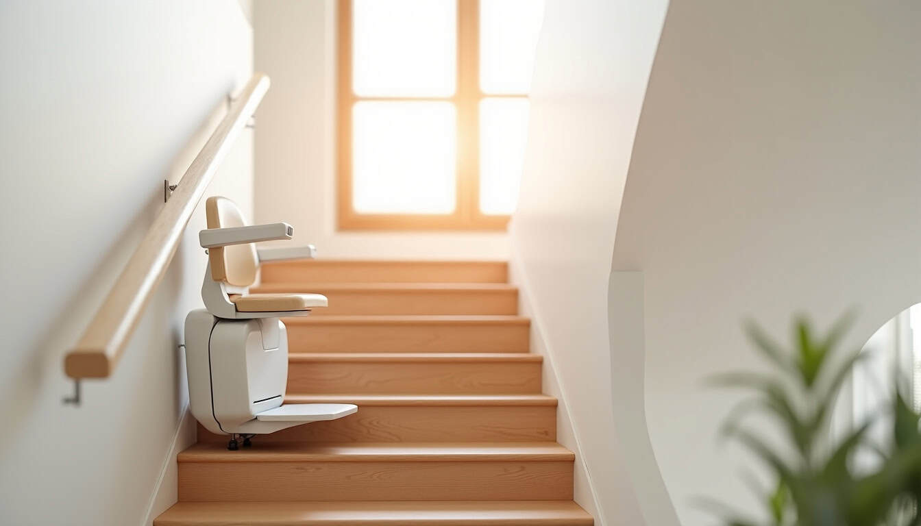 Plateforme monte-escalier installée à l
