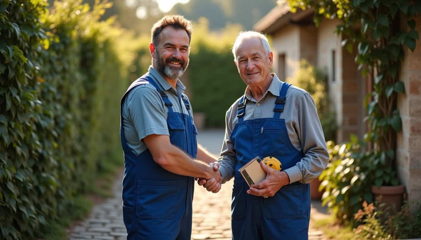 Rencontre entre un technicien et un client pour un devis à Saint-Divy