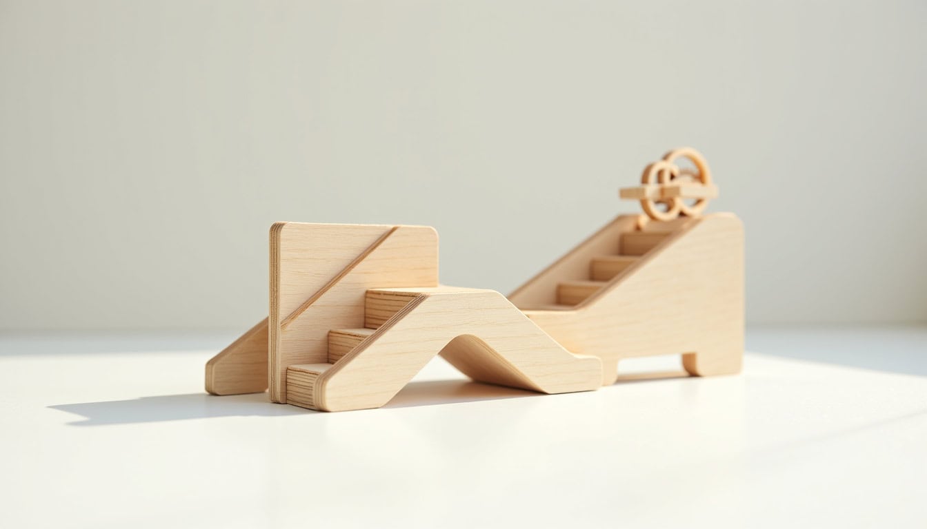 Schéma de fonctionnement d’un monte-escalier avec rail, siège et moteur