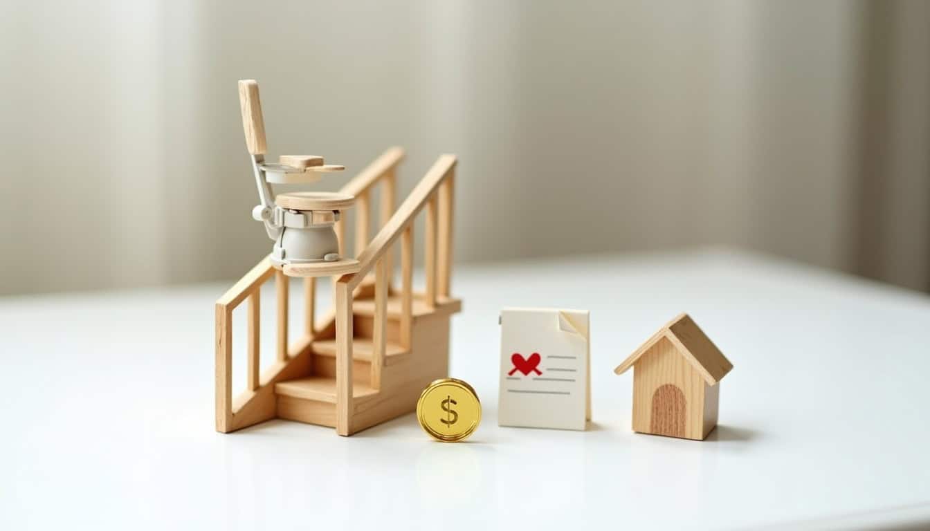 Schéma explicatif des aides financières disponibles pour un monte-escalier à Treffendel