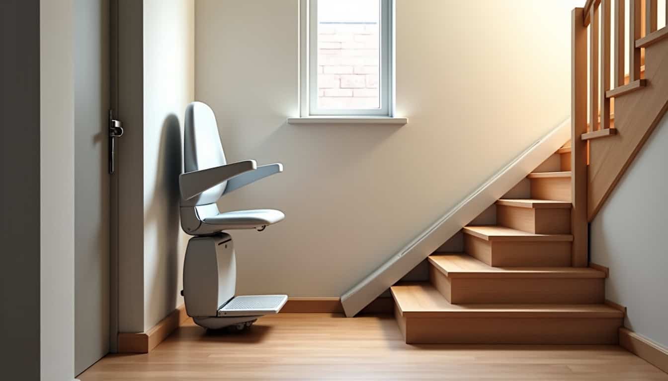 Siège de monte-escalier droit en cours d