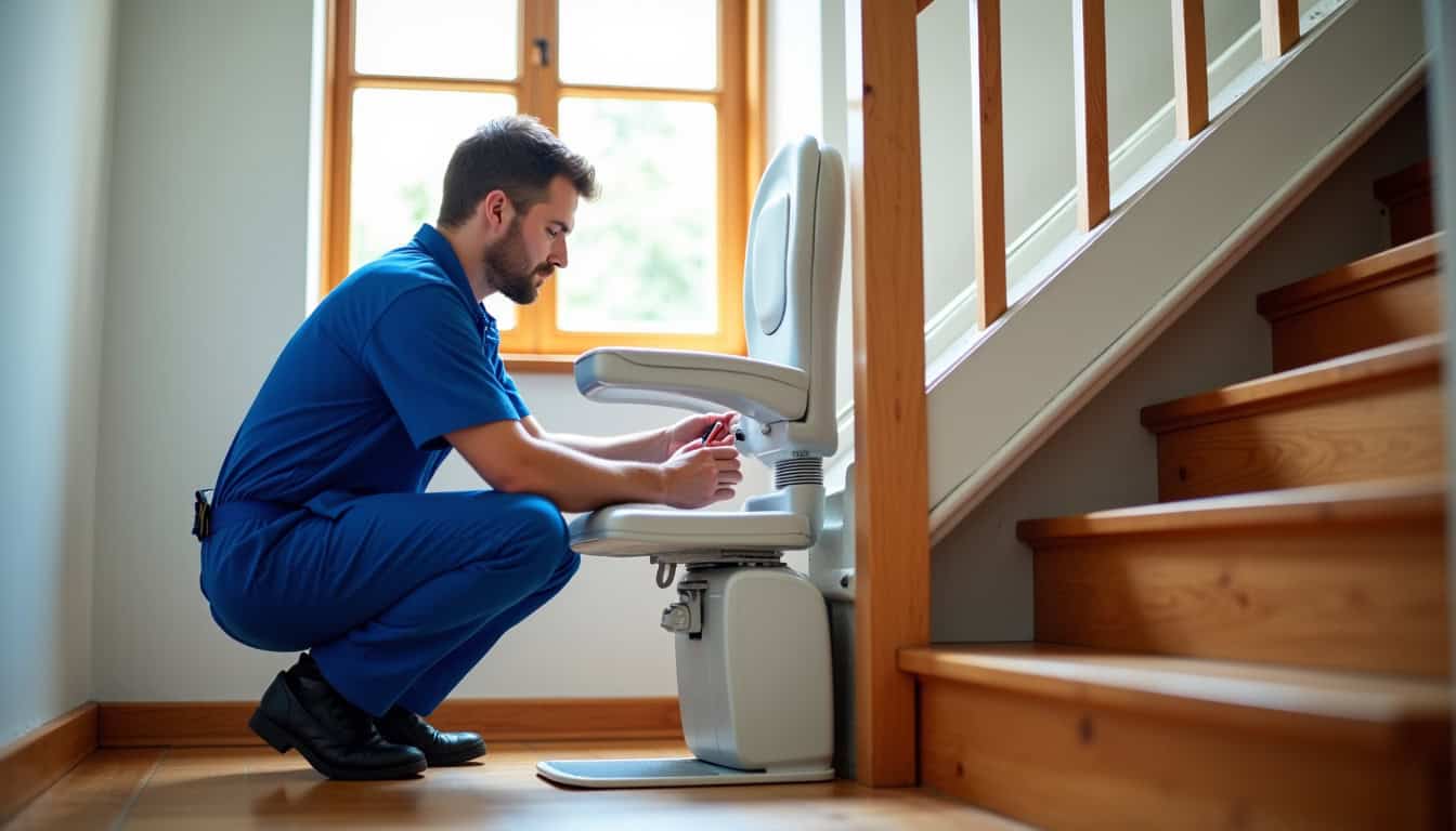 Technicien effectuant la maintenance d